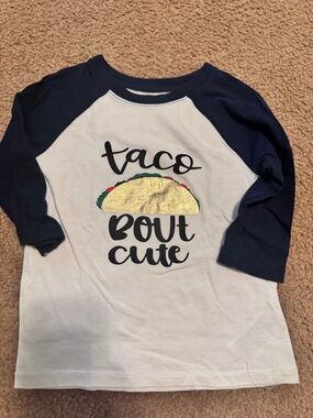 Old Navy Navy  with Gold Taco Graphic